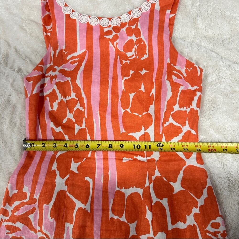 Lilly Pulitzer Size 4 Dress Summer Orange Pink Chic Coastal Resort Beach Pool - Picture 15 of 16